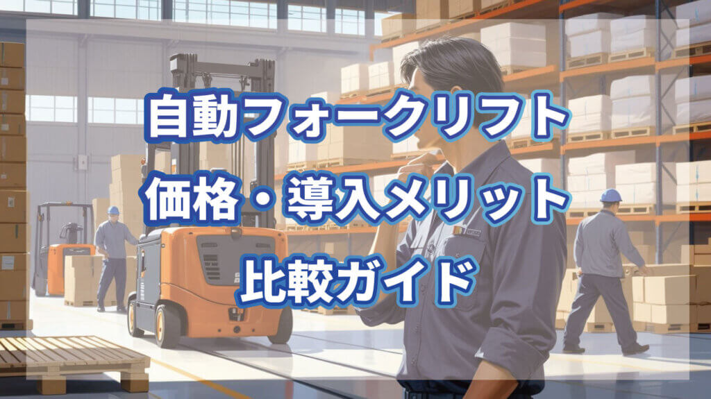 自動フォークリフト導入において悩みやすい課題について価格やメリデメを比較し解説します。